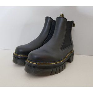 Doc Martens Audrick Black Leather Platform Chelsea Boot Womens Size 7 38